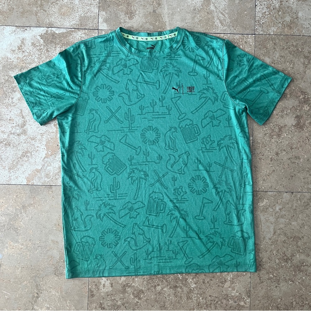 Men’s Puma First Mile Sz Medium Desert Print Short Sleeve Tee